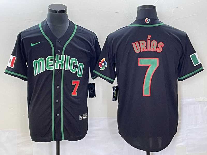 Men's Mexico Baseball #7 Julio Urias Number 2023 Black World Classic Stitched Jersey5,We sell and wholesale Men's Mexico Baseball #7 Julio Urias Number 2023 Black World Classic Stitched Jersey5 on line form chian!